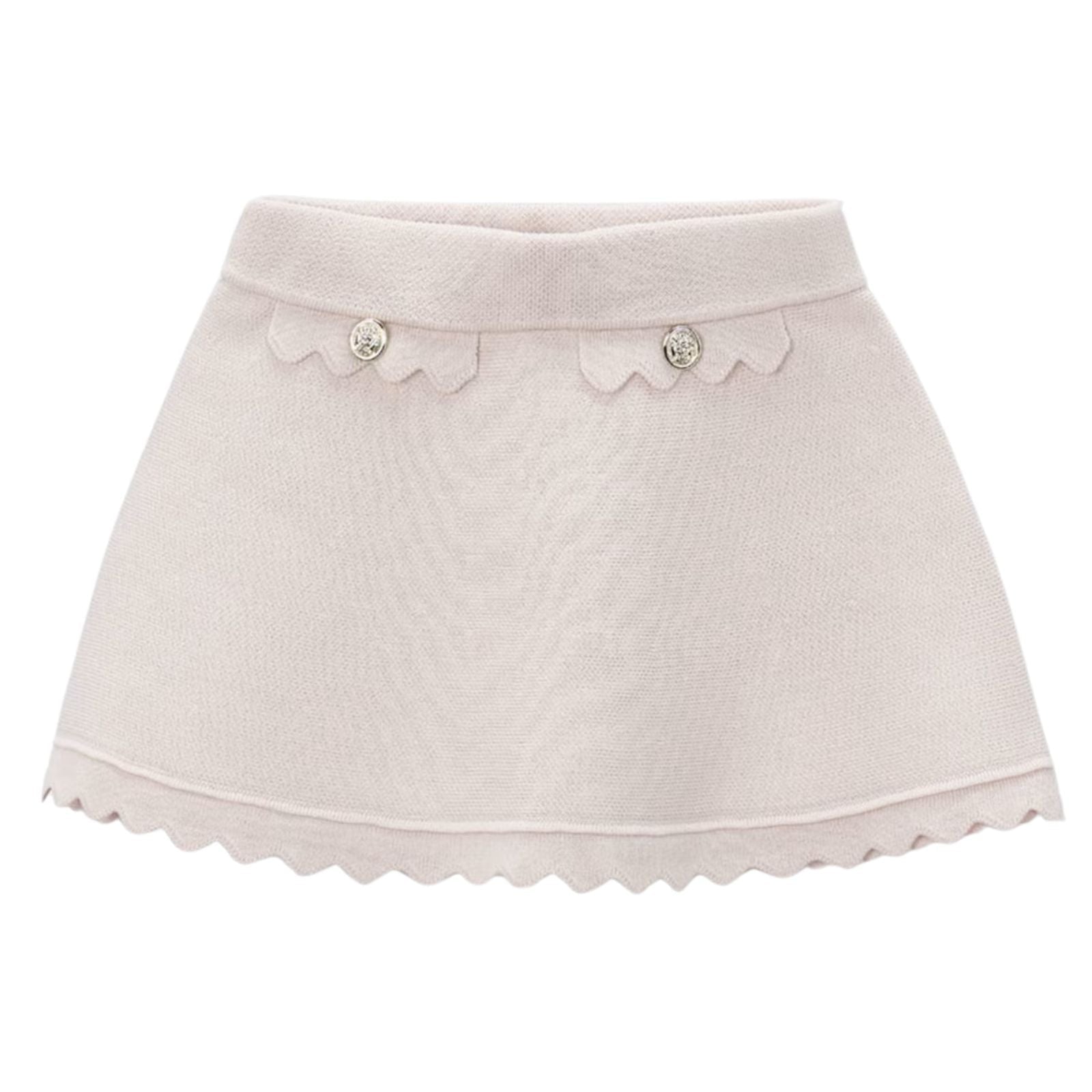 Lichtbeige luxe gebreide rok 3902 - Capuchon Fashion