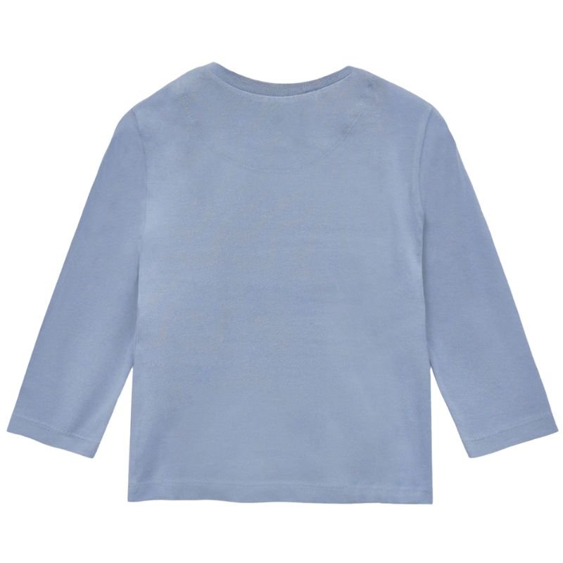Lichtblauw longsleeve shirt met berenprint Bear - Capuchon Fashion