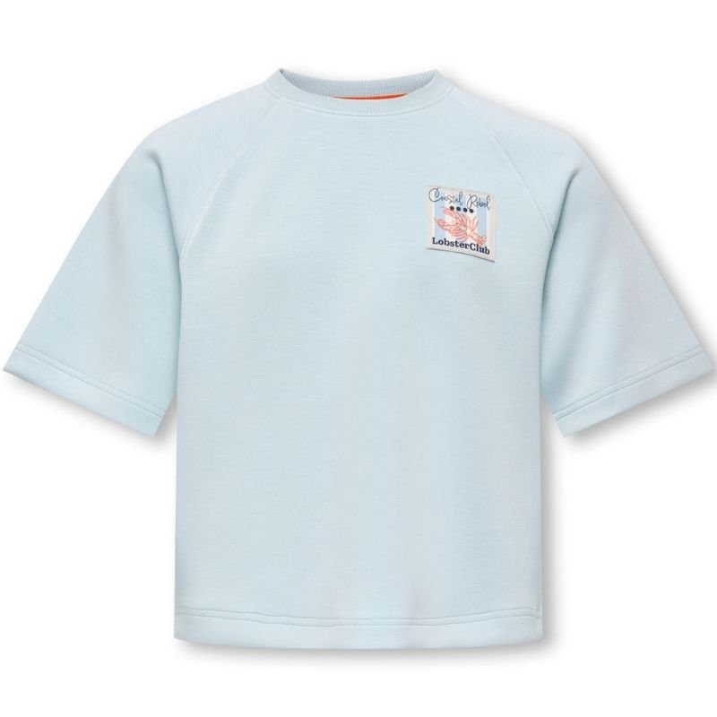 Lichtblauw loose fit t-shirt Ada - Capuchon Fashion