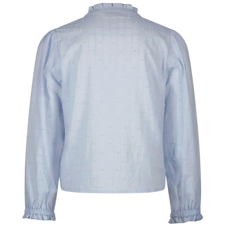 Lichtblauwe geweven blouse Cleo - Capuchon Fashion