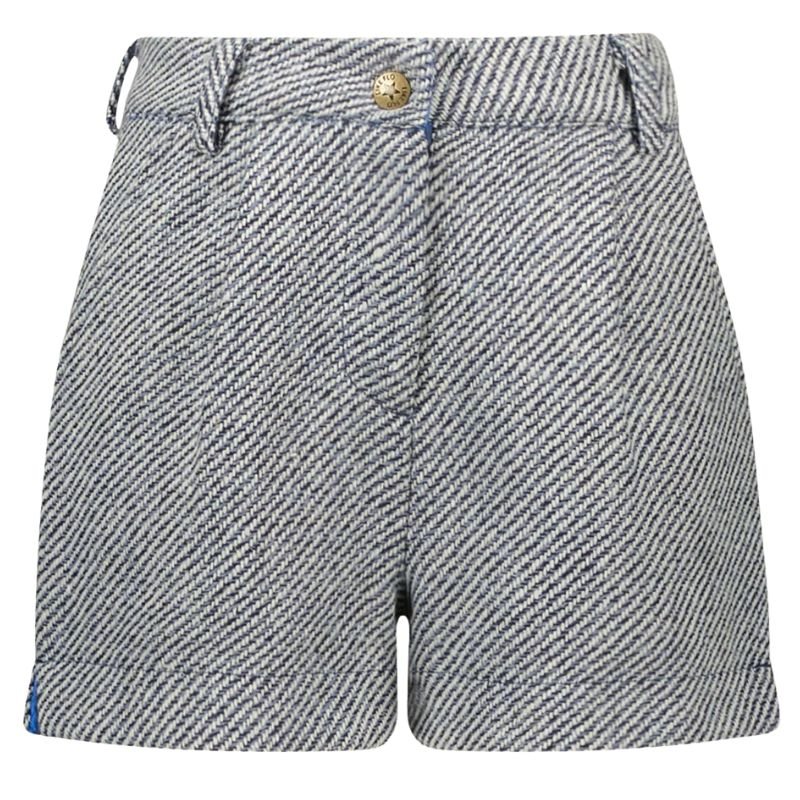 Lichtblauwe plooien short Febe - Capuchon Fashion