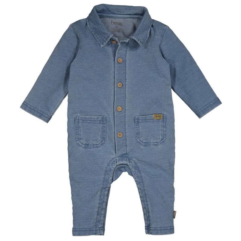 Lichtblauwe pocket suit Jog Denim - Capuchon Fashion