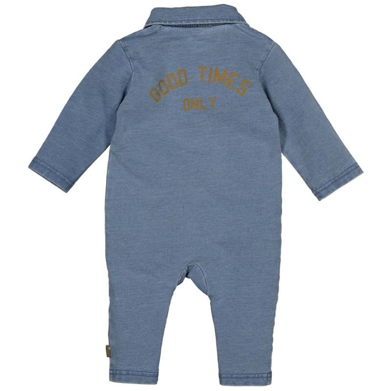 Lichtblauwe pocket suit Jog Denim - Capuchon Fashion