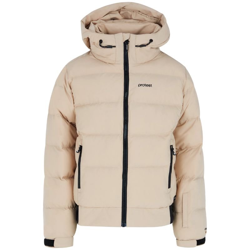Lichtbruine puffer snowjacket Eliny - Capuchon Fashion