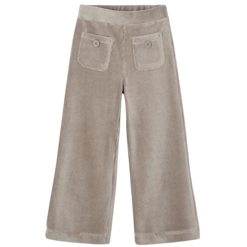 Lichtbruine twill flared knit pants - Capuchon Fashion