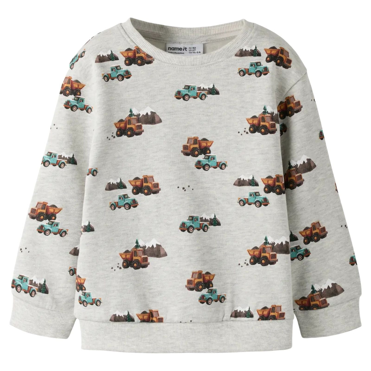 Lichtgrijze regular fit sweater Onikian - Capuchon Fashion