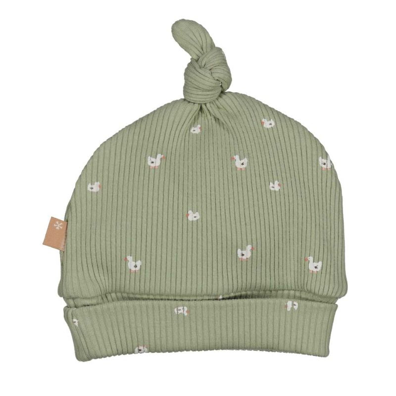 Lichtgroen geprinte muts Goose - Capuchon Fashion