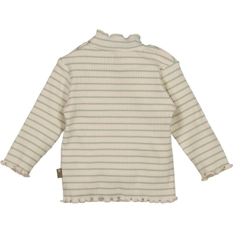 Lichtgroen gestreept shirt Rib - Capuchon Fashion
