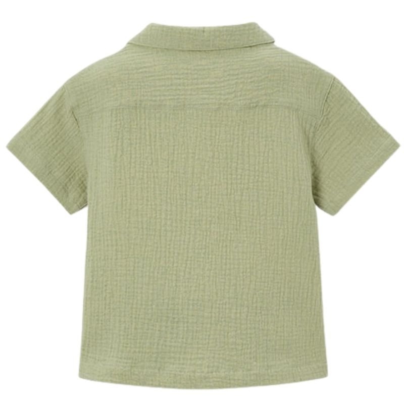 Lichtgroene buttondown korte mouw shirt 3116 - Capuchon Fashion
