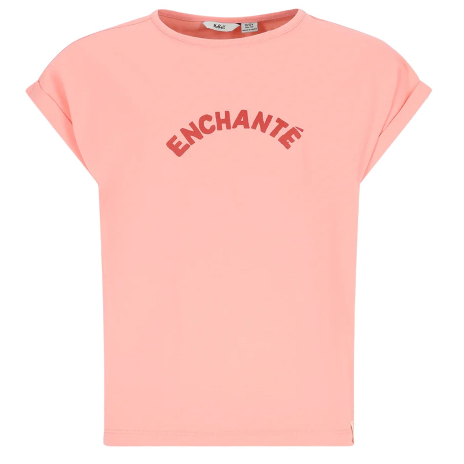 Lichtoranje backprint t-shirt Kasis - Capuchon Fashion