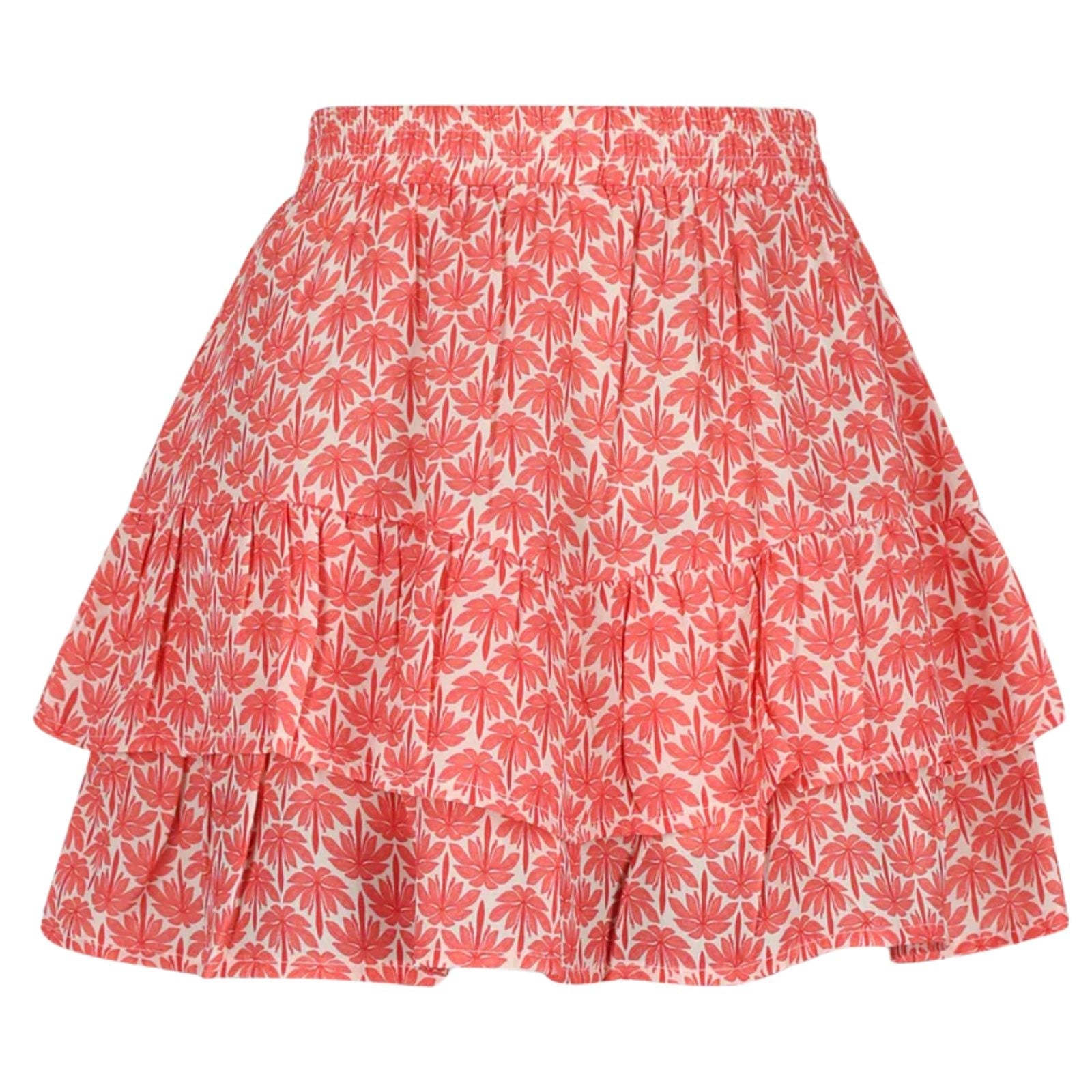Lichtoranje geprinte skirt Naia - Capuchon Fashion
