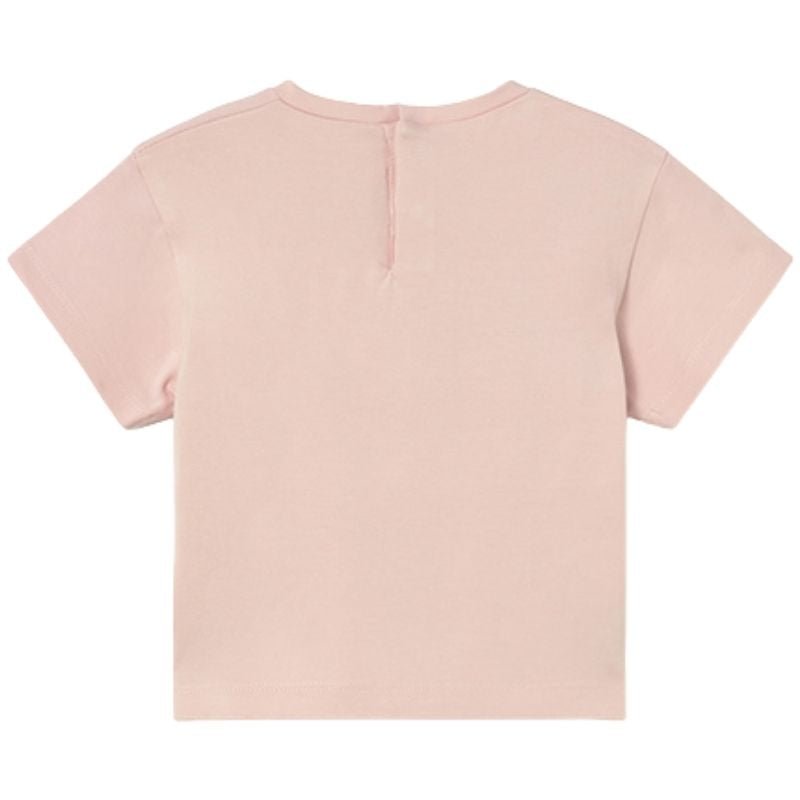 Lichtroze basic korte mouw t-shirt 105 - Capuchon Fashion