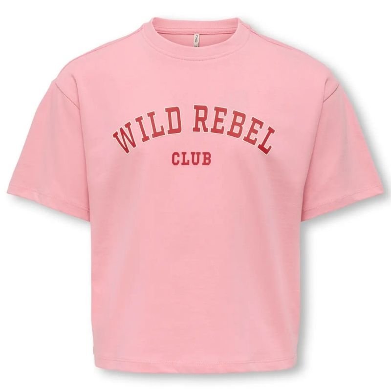 Lichtroze geprint t-shirt Jasmine - Capuchon Fashion