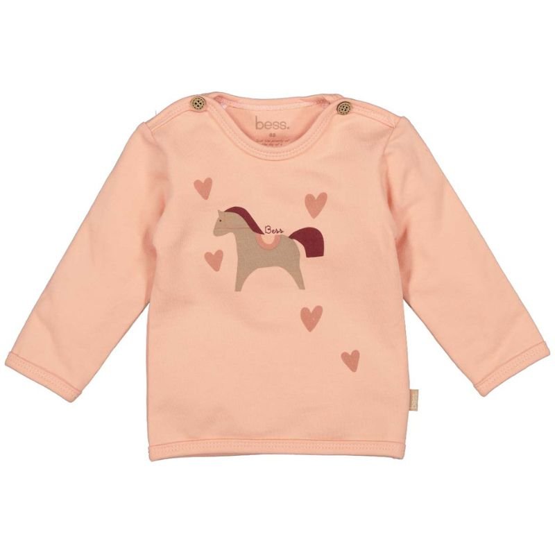 Lichtroze longsleeve Pony Hearts - Capuchon Fashion