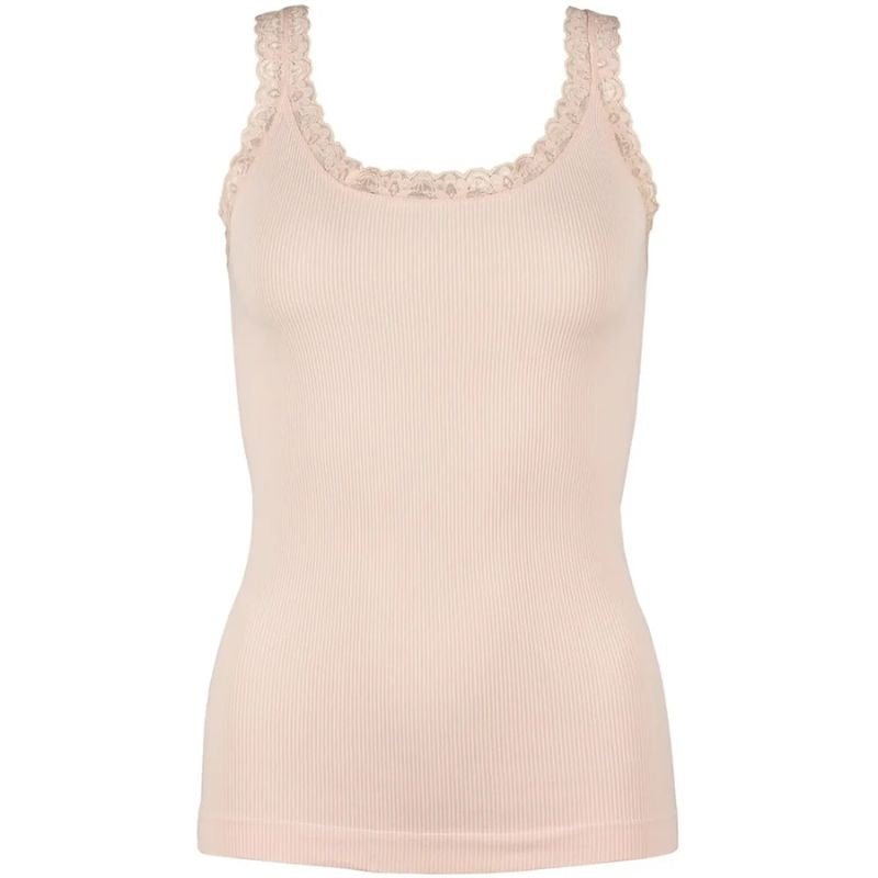Lichtroze microfiber rib top Frida - Capuchon Fashion