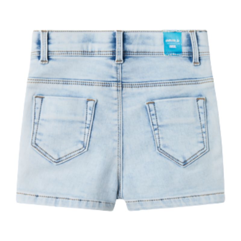 Light Blue Bleached Denim short Salli - Capuchon Fashion