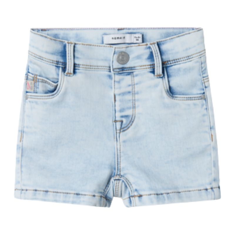 Light Blue Bleached Denim short Salli - Capuchon Fashion