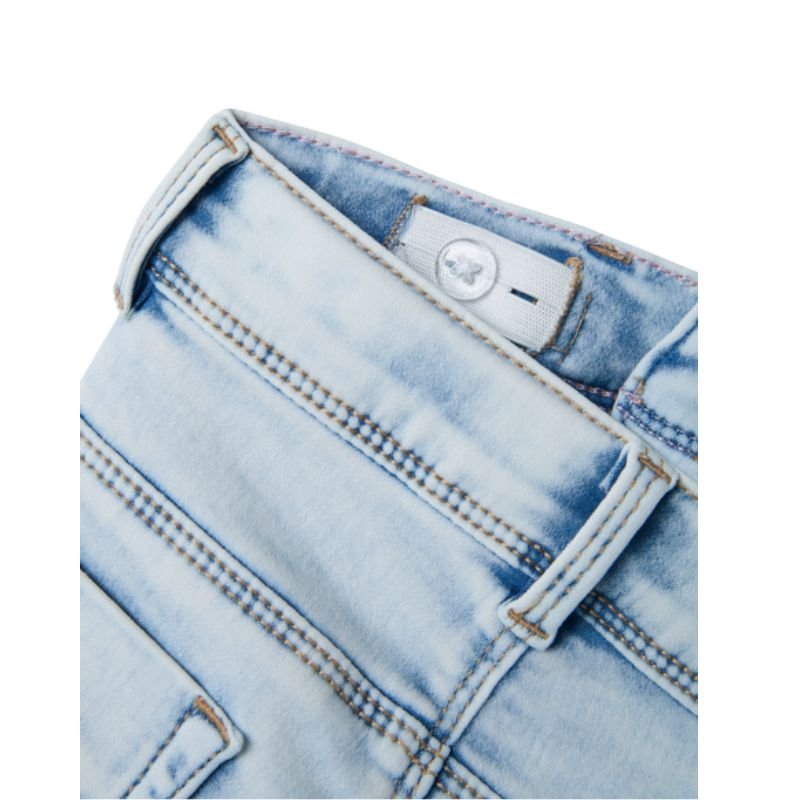 Light Blue Bleached Denim short Salli - Capuchon Fashion