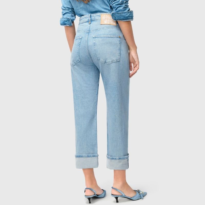 Light Blue jeans Baggy Straight - Capuchon Fashion