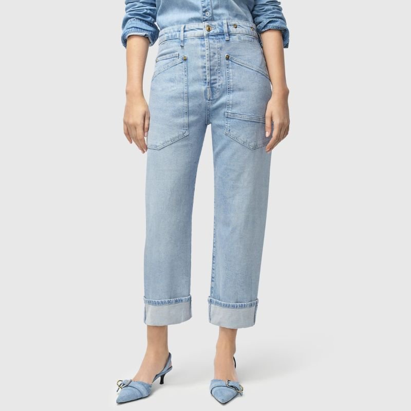 Light Blue jeans Baggy Straight - Capuchon Fashion