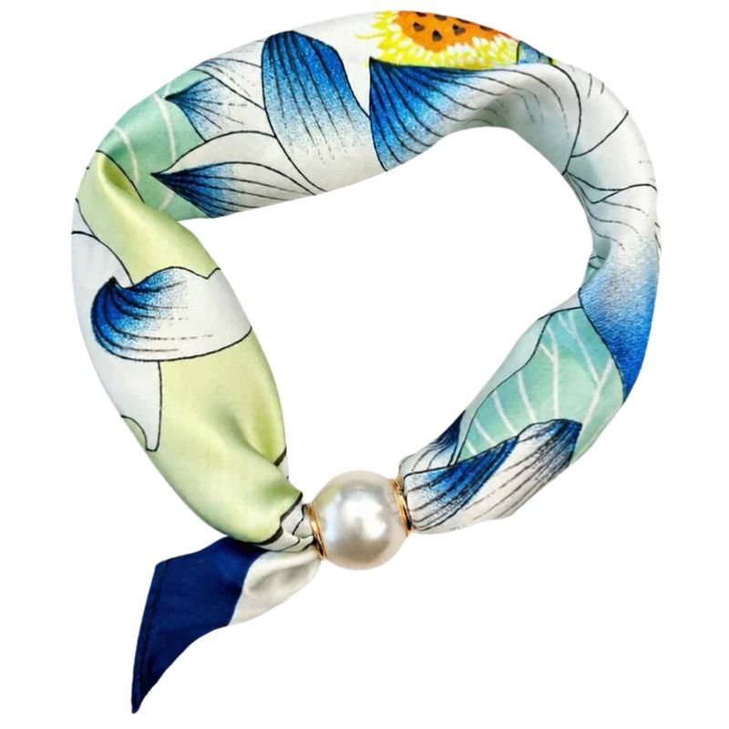 Light green-blue parel sjaaltje Chloe - Capuchon Fashion