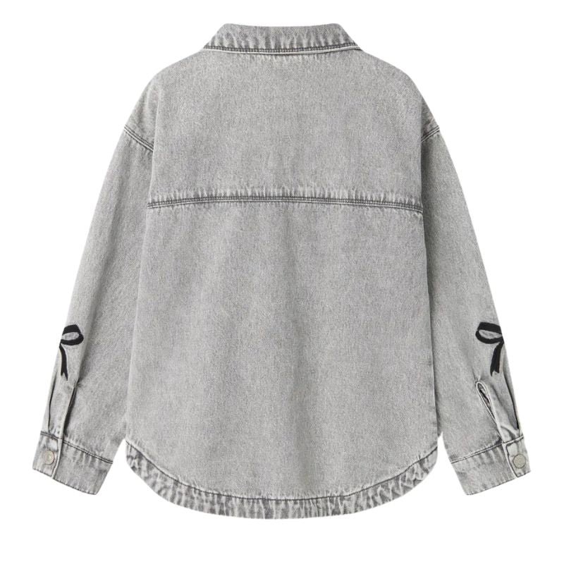Light Grey Denim jacket Gloria - Capuchon Fashion