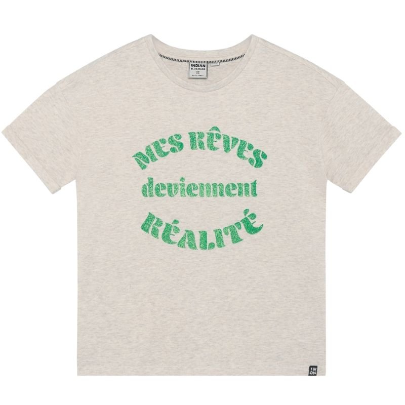 Light Sand Melange t-shirt Wide Fit 970628 - Capuchon Fashion