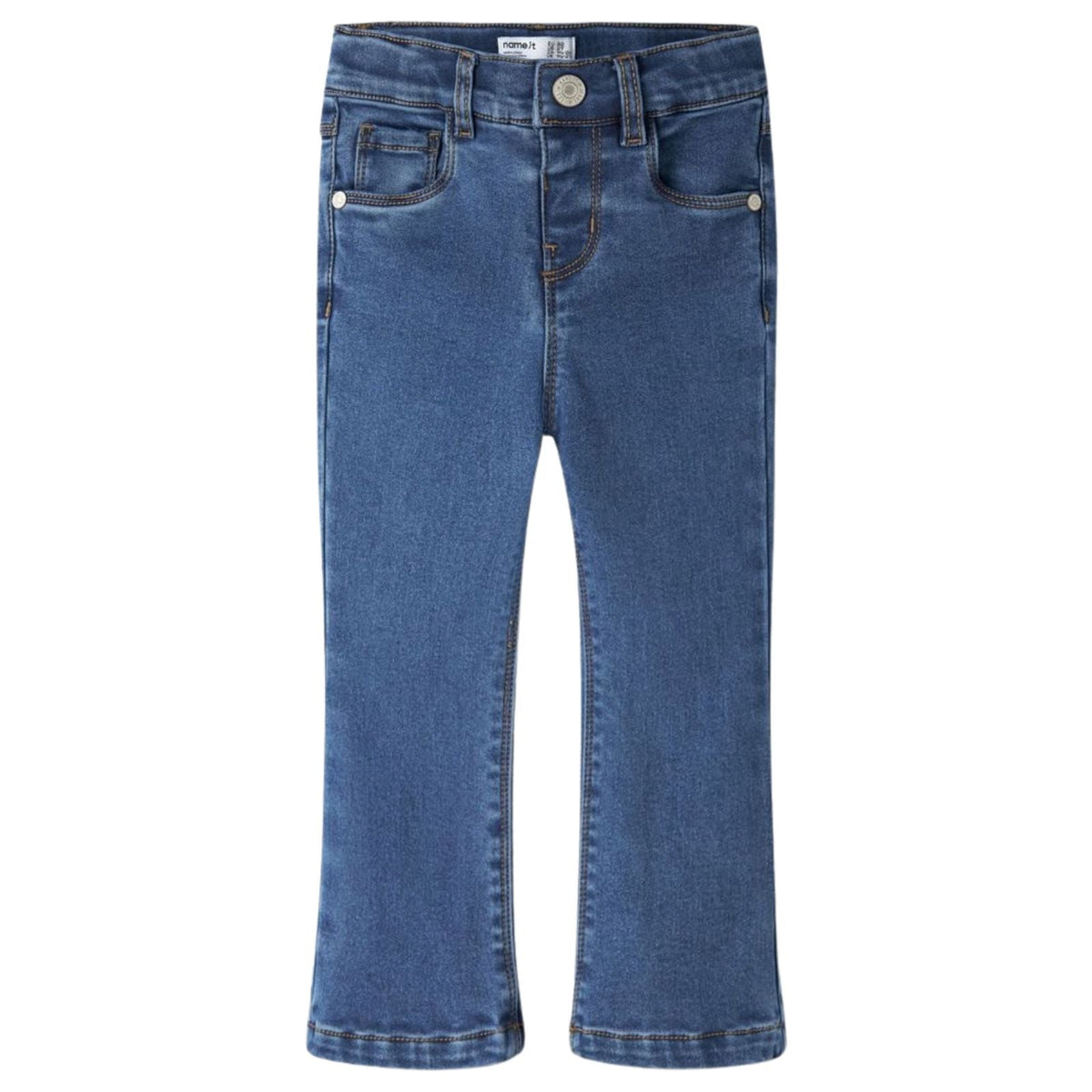 Medium Blue Denim boot fit jeans Salli Fleece - Capuchon Fashion
