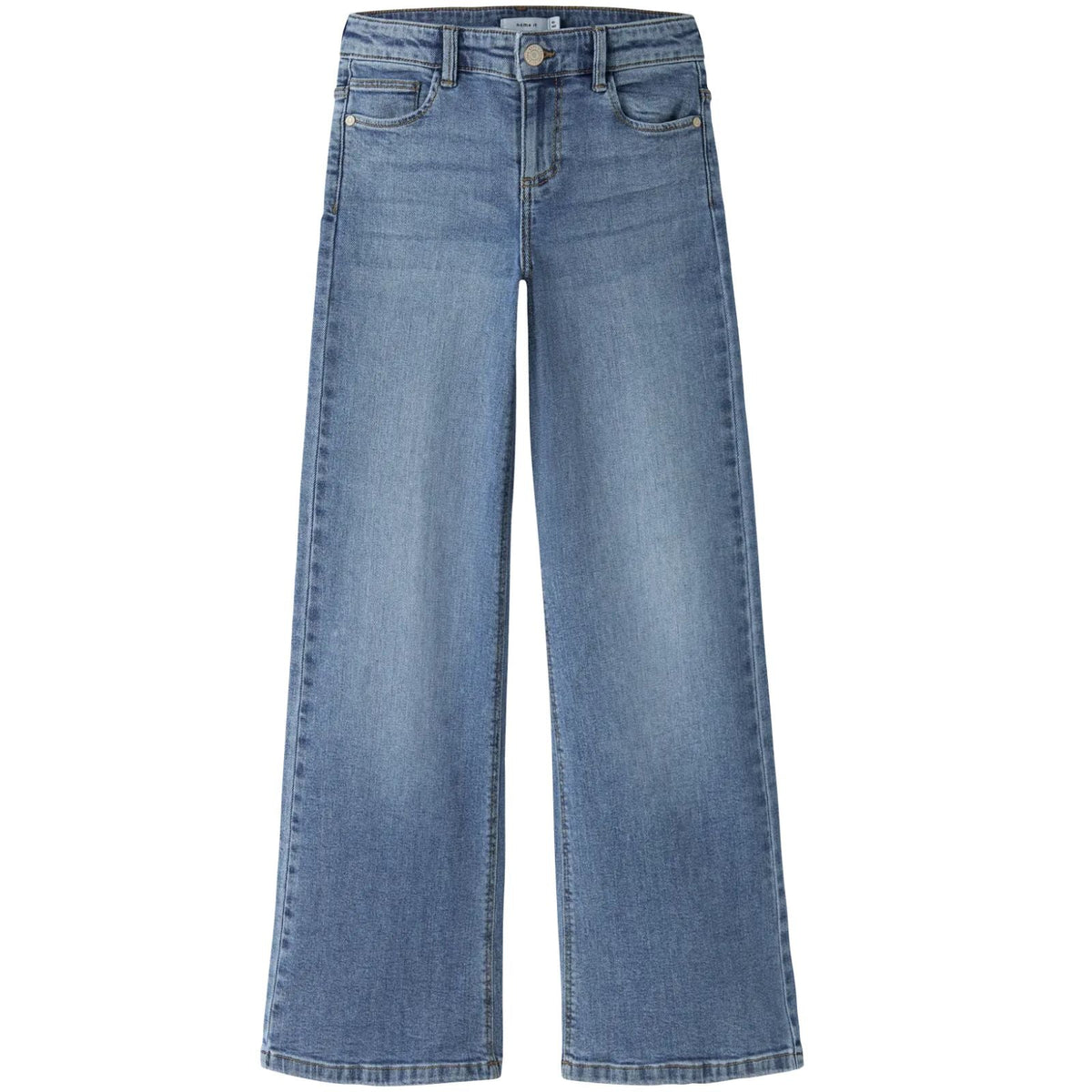 Medium Blue Denim wide fit jeans Polly - Capuchon Fashion