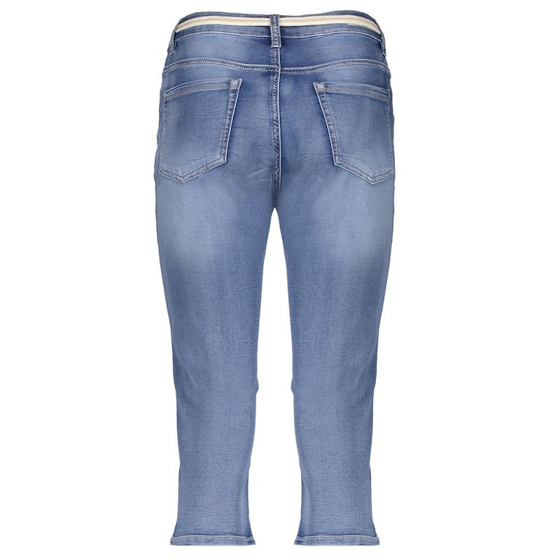 Mid Blue Denim capri 51006 - Capuchon Fashion