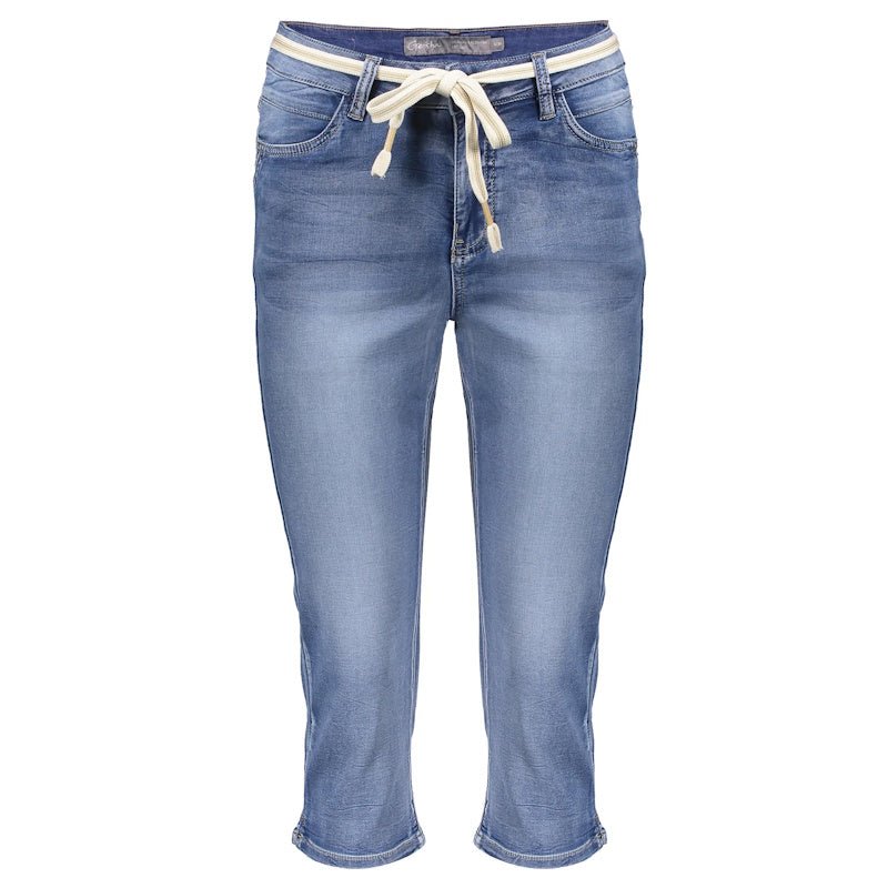 Mid Blue Denim capri 51006 - Capuchon Fashion