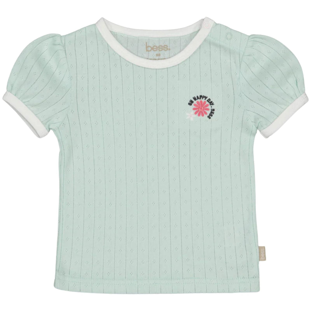 Mintgroen t-shirt Ajour Flower 261103 - Capuchon Fashion