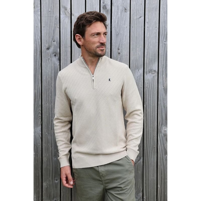 Moonbeam knitted pullover Crossed Zip - Capuchon Fashion