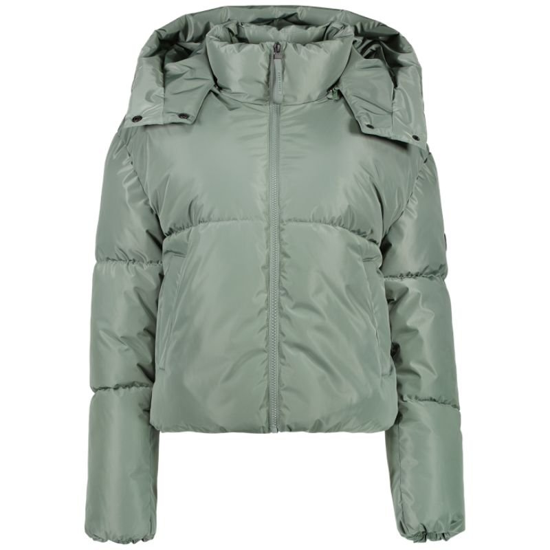 Mosgroene short puffer jacket Ryta - Capuchon Fashion