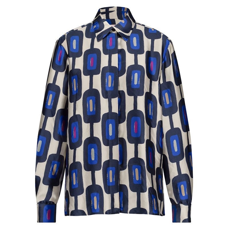Multicolor blouse Hiske satin chain - Capuchon Fashion