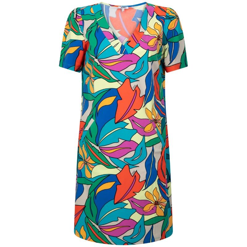 Multicolor geprinte jurk Julia - Capuchon Fashion