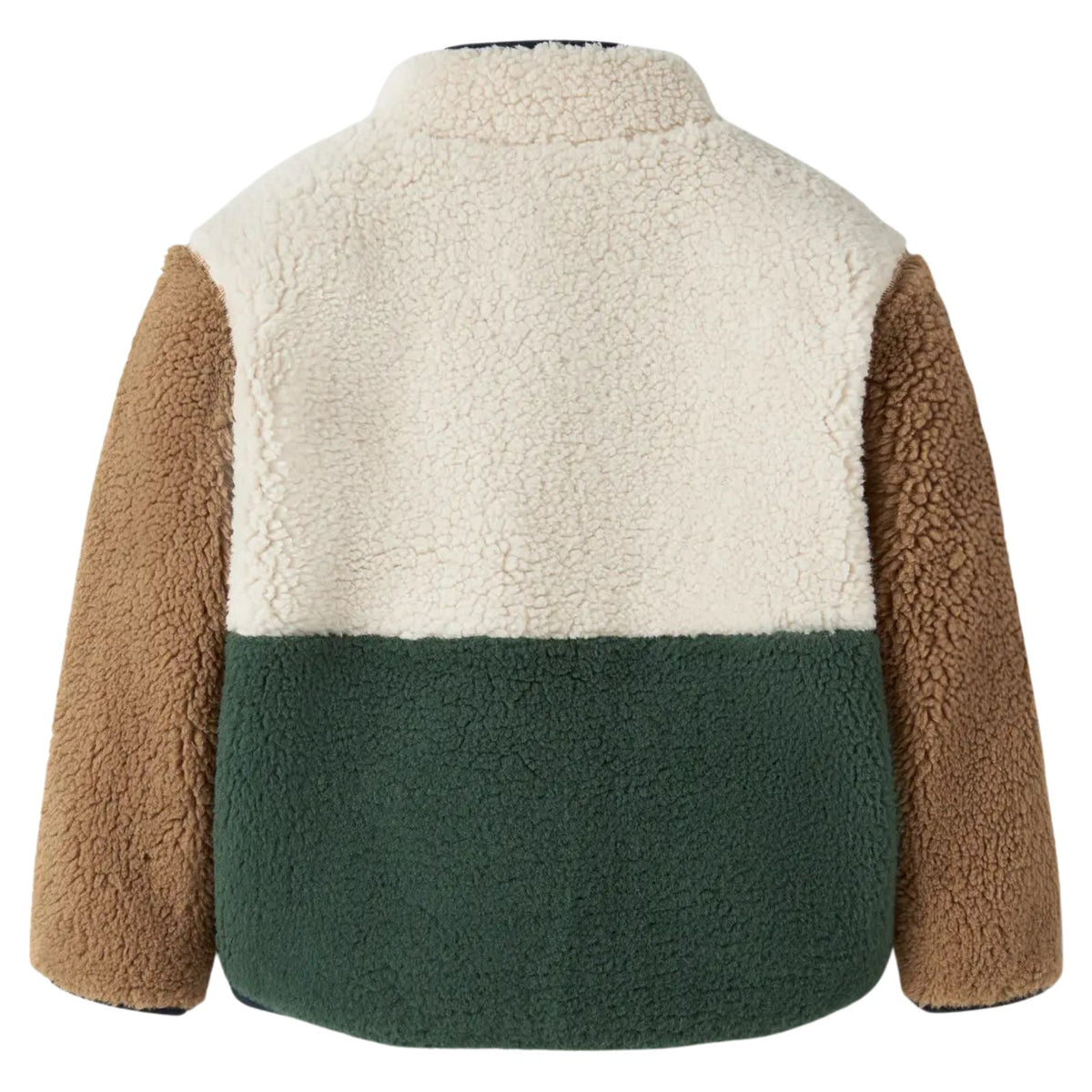 Groene block teddy jacket Macey