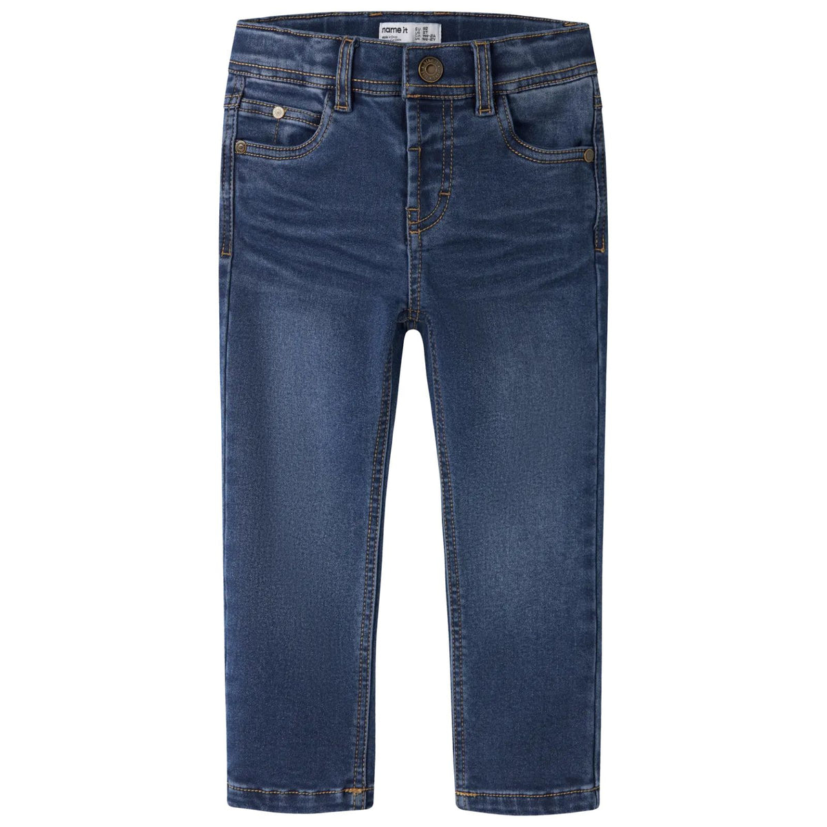 Dark Blue Denim slim fit jeans Silas Fleece