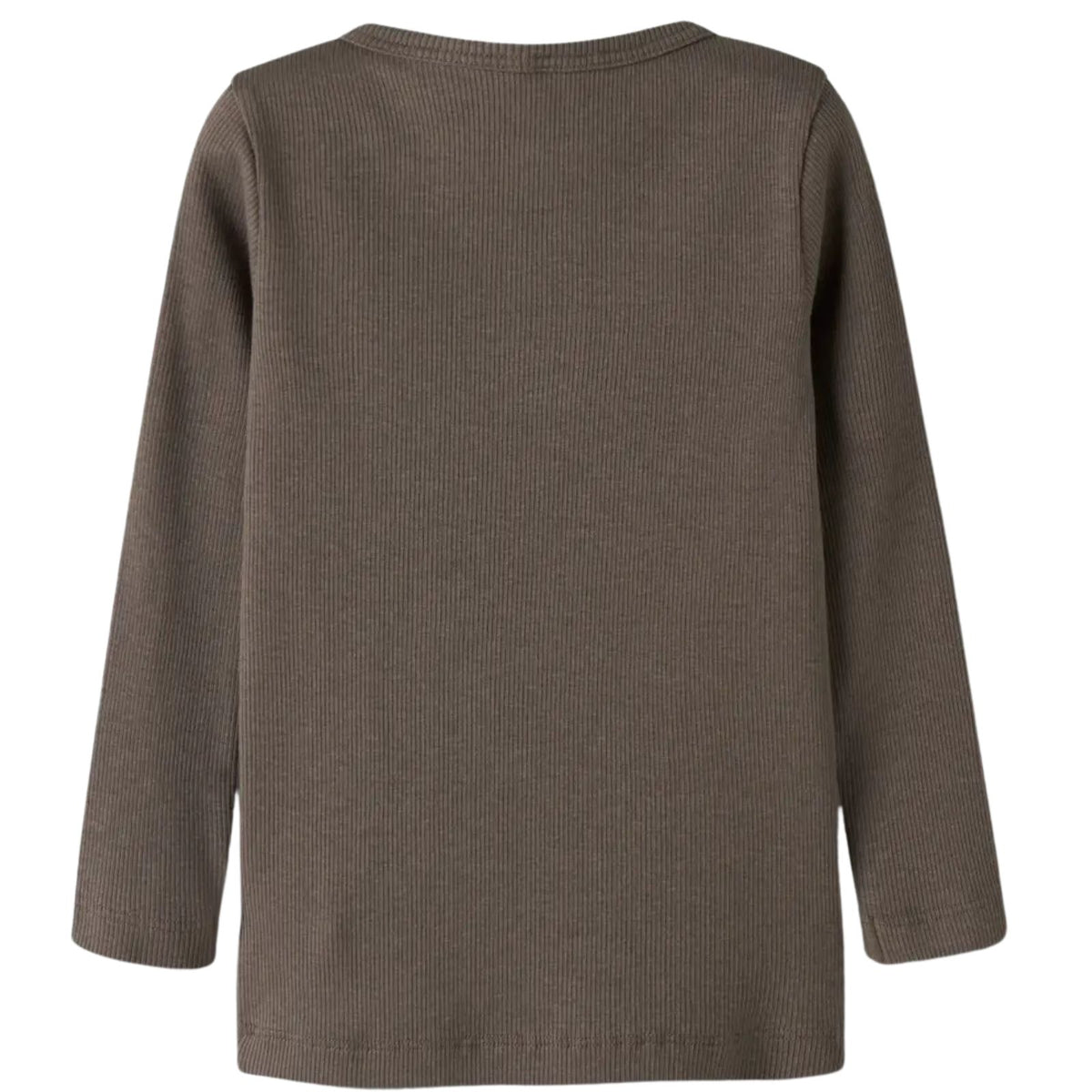 Morelbruine longsleeve rib top Kab