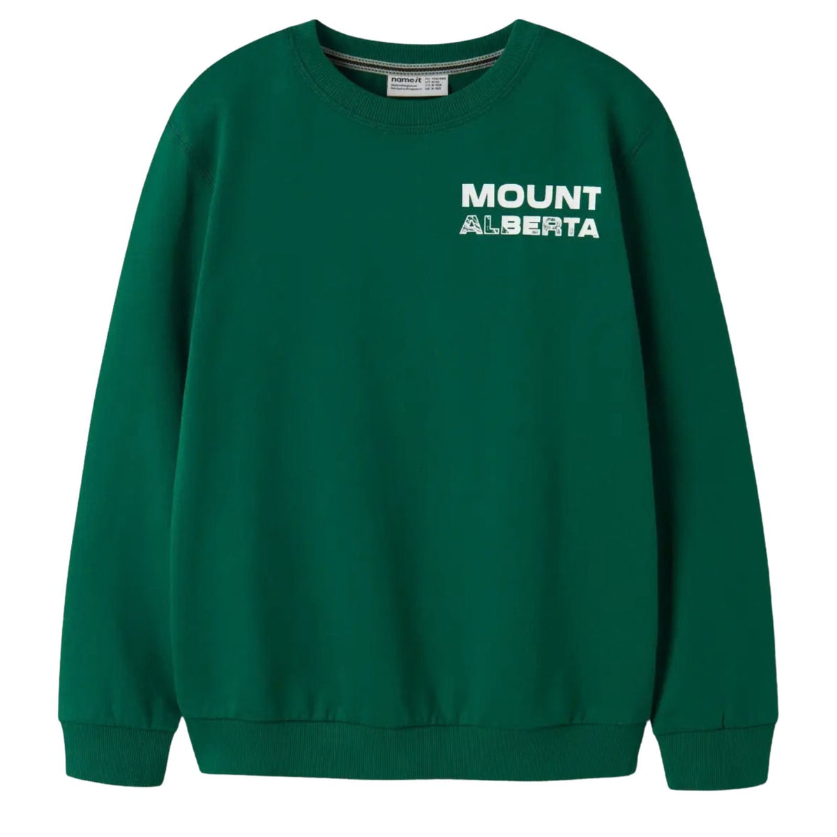 Donkergroene brushed sweater Obuster