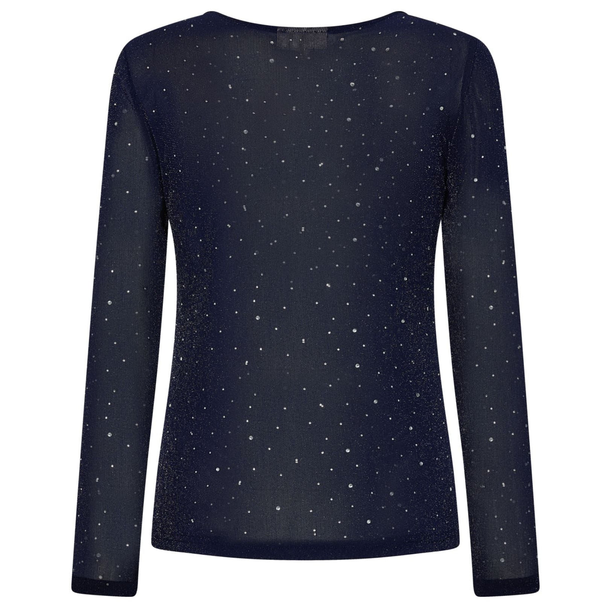 Navy Blazer mesh met rhinestones tee Isso - Capuchon Fashion