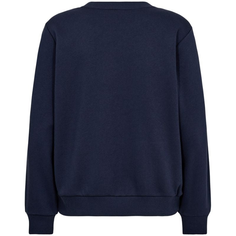 Navy Blazer met offwhite print pullover Kamela - Capuchon Fashion