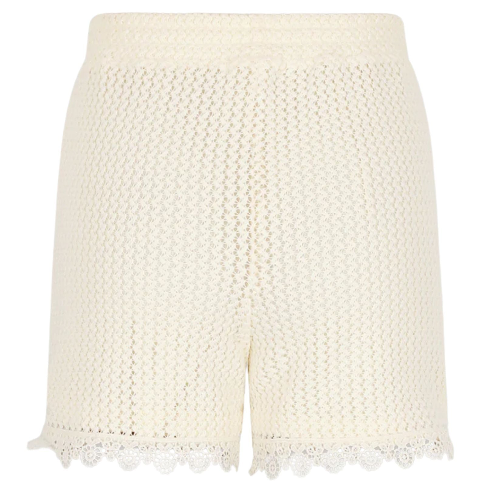 Offwhite crochet knitted short Silas - Capuchon Fashion