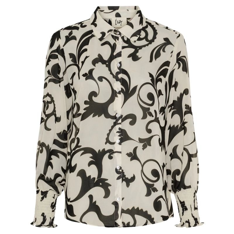 Offwhite geprinte blouse Vibse - Capuchon Fashion