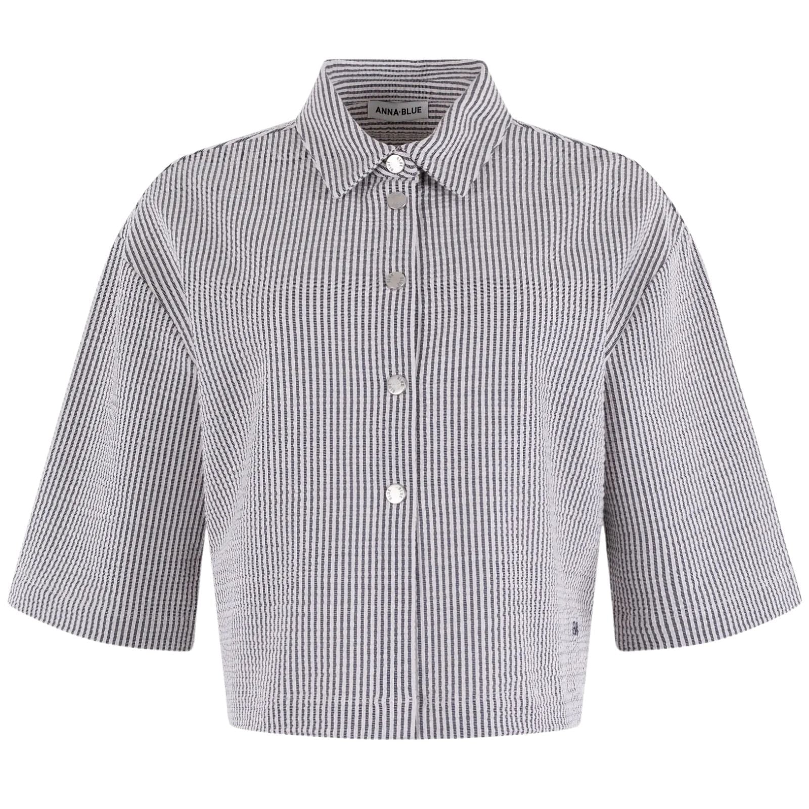 Offwhite gestreepte jacket Shorty - Capuchon Fashion