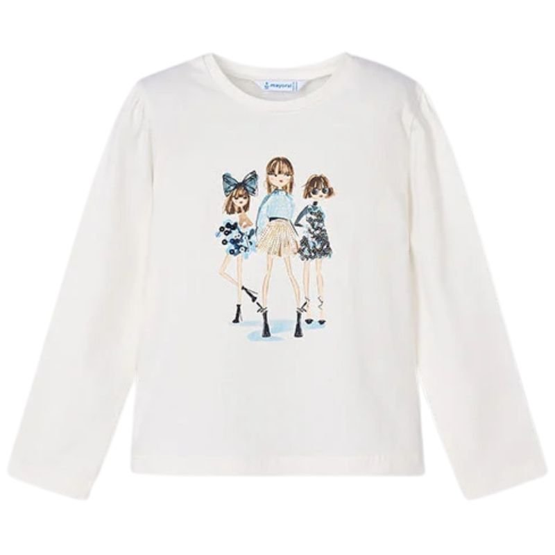 Offwhite longsleeve jurk - Capuchon Fashion