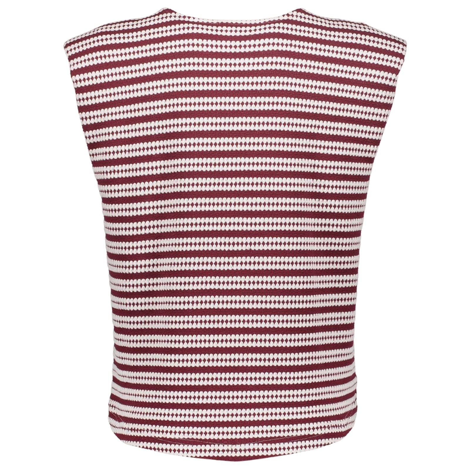Offwhite met merlotrode top 63486 - Capuchon Fashion