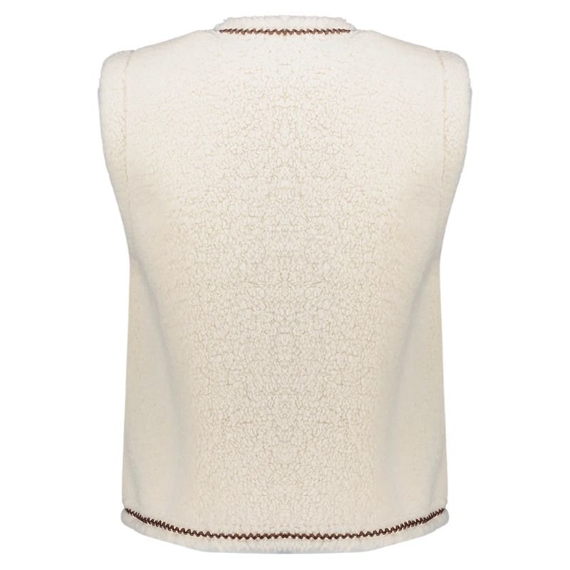Offwhite teddy gilet 55541 - Capuchon Fashion