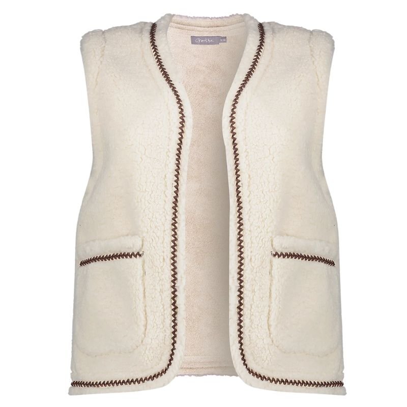 Offwhite teddy gilet 55541 - Capuchon Fashion