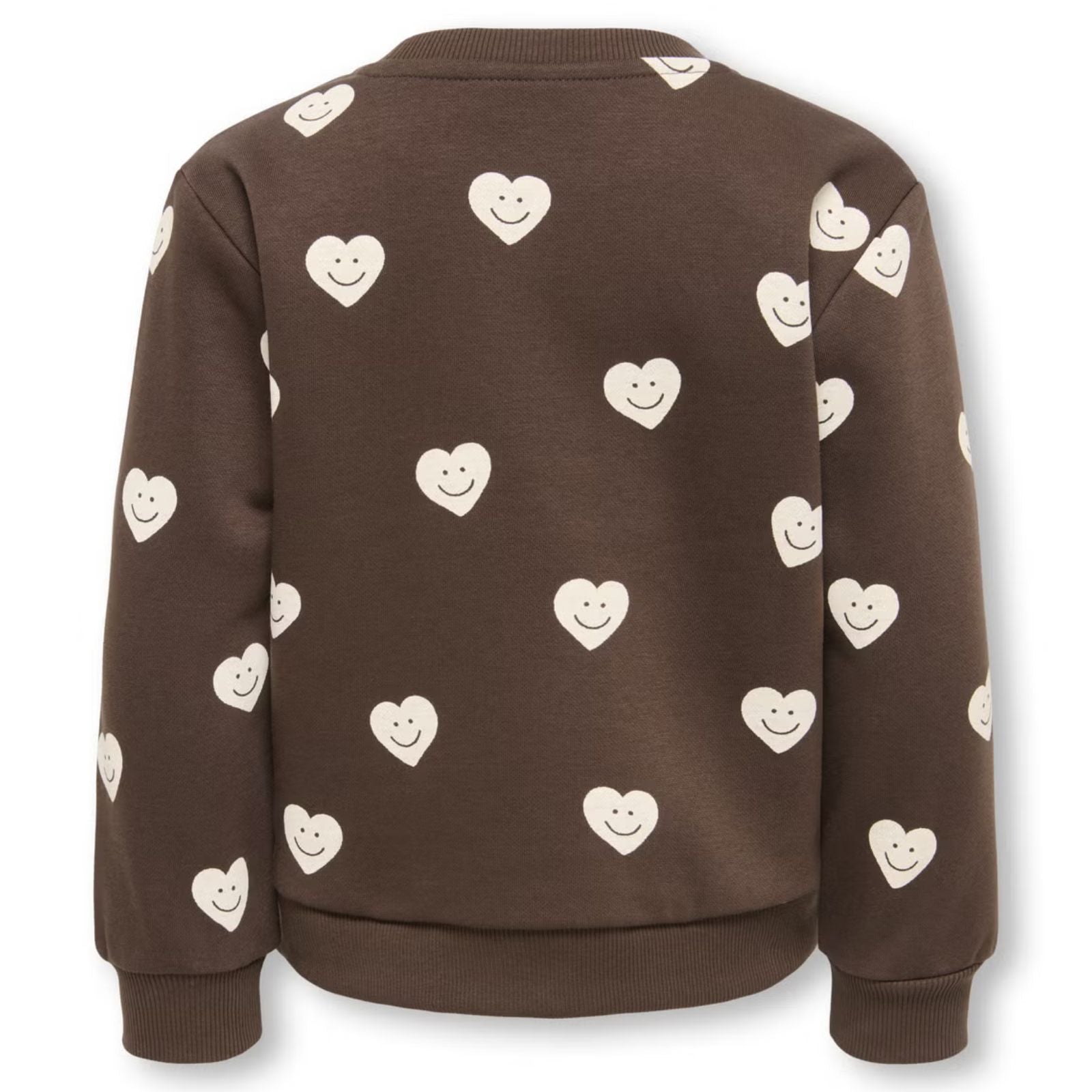 Bruin geprinte brushed sweater Elva